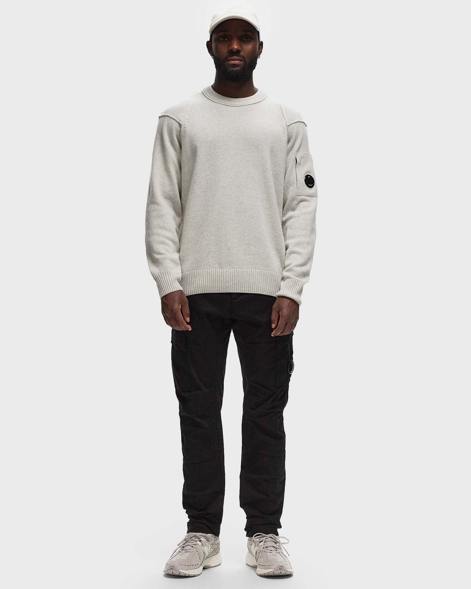 LAMBSWOOL GRS CREW NECK KNIT