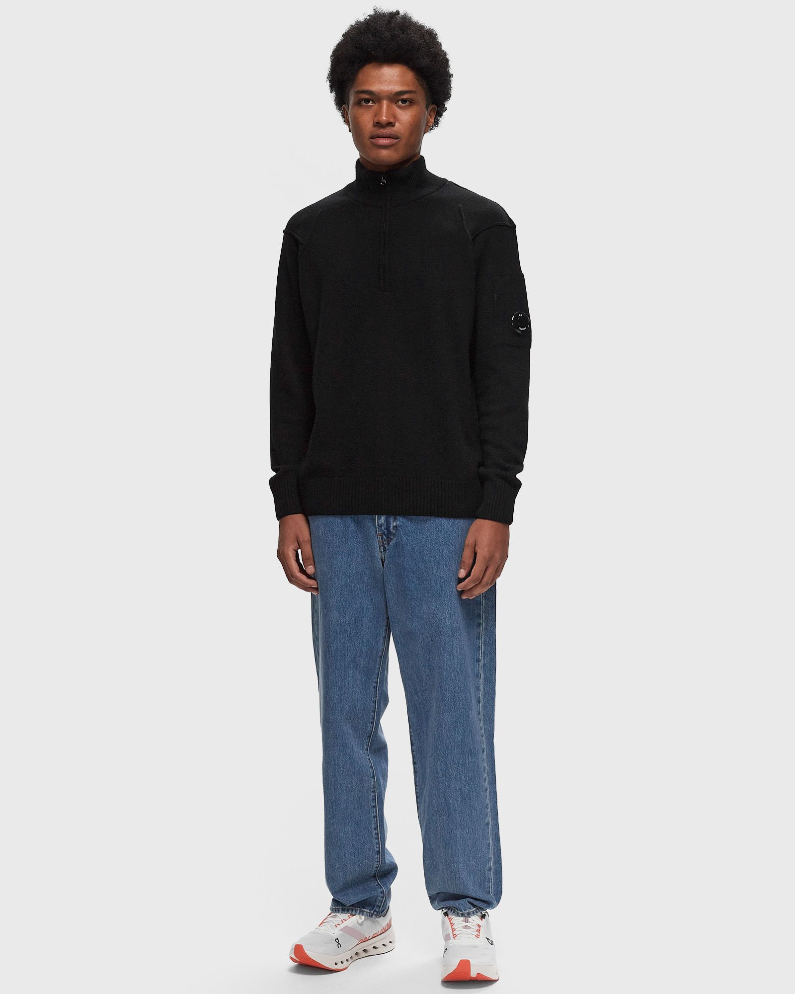 LAMBSWOOL GRS HALF ZIPPED KNIT