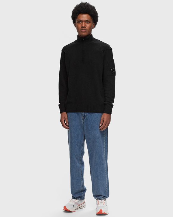 C.P. Company LAMBSWOOL GRS HALF ZIPPED KNIT Black | BSTN Store