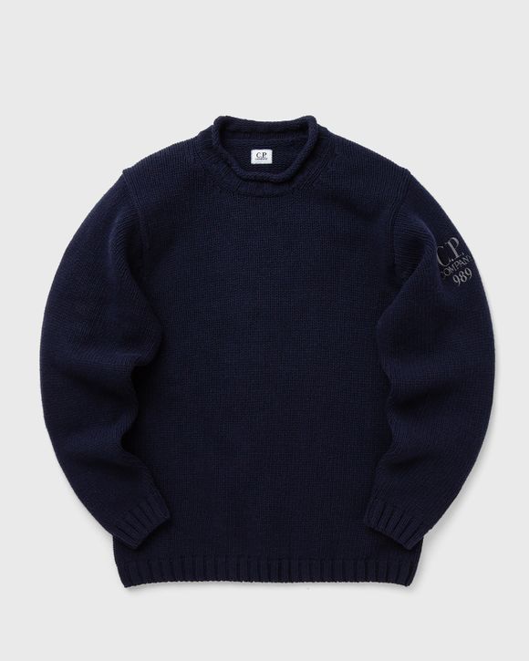 C.P. Company LAMBSWOOL GRS BOXY MOCK NECK KNIT Blue | BSTN Store