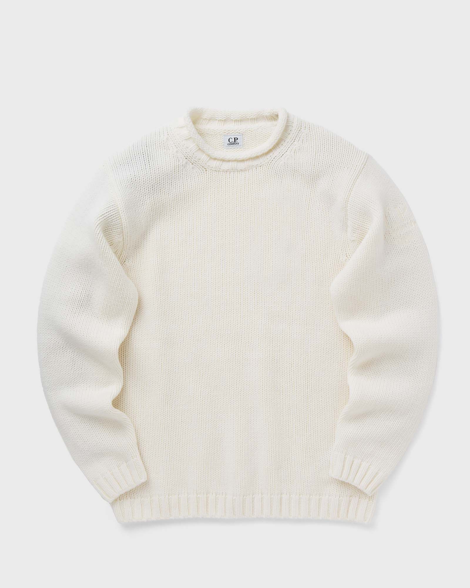 C.P. Company - lambswool grs boxy mock neck knit men pullovers white in größe:xxl