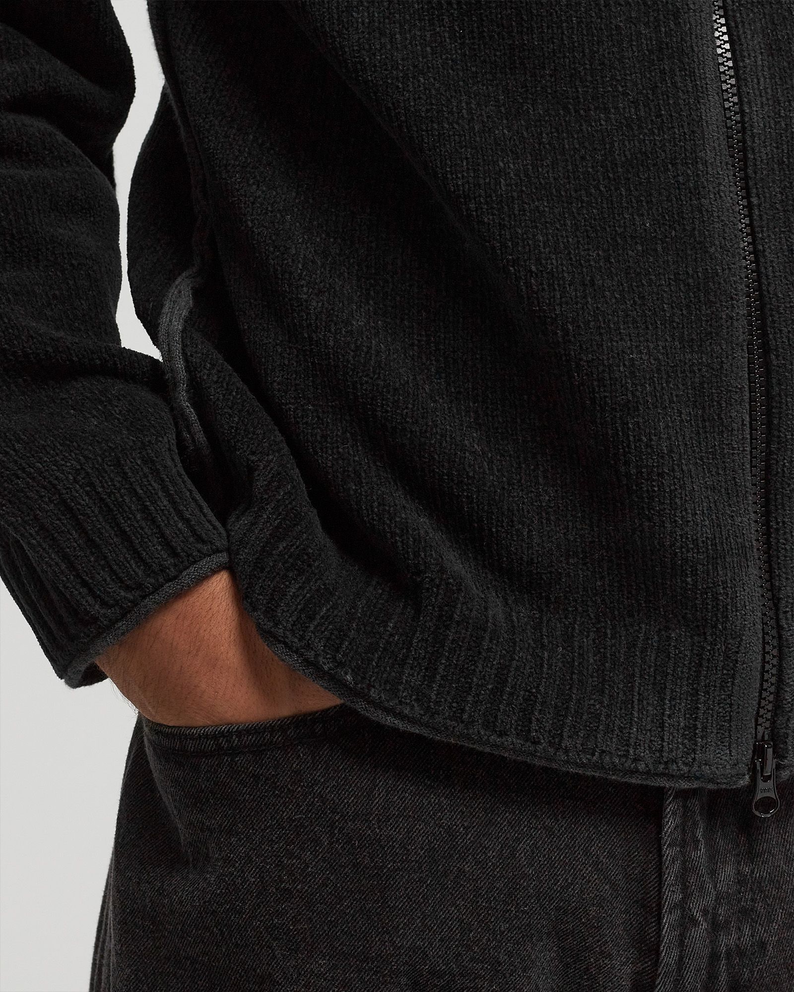 KNITWEAR CARDIGAN IN DOUBLE FACE COTTON CHENILLE