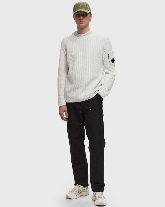【送料&関税込】C.P. Company Knitwear - Crew Neck C.P. Company KNITWEAR CREW NECK IN FLEECE KNIT White | BSTN