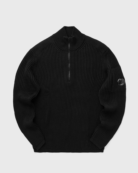 C.P. Company KNITWEAR POLO COLLAR IN RE WOOL Black BSTN Store