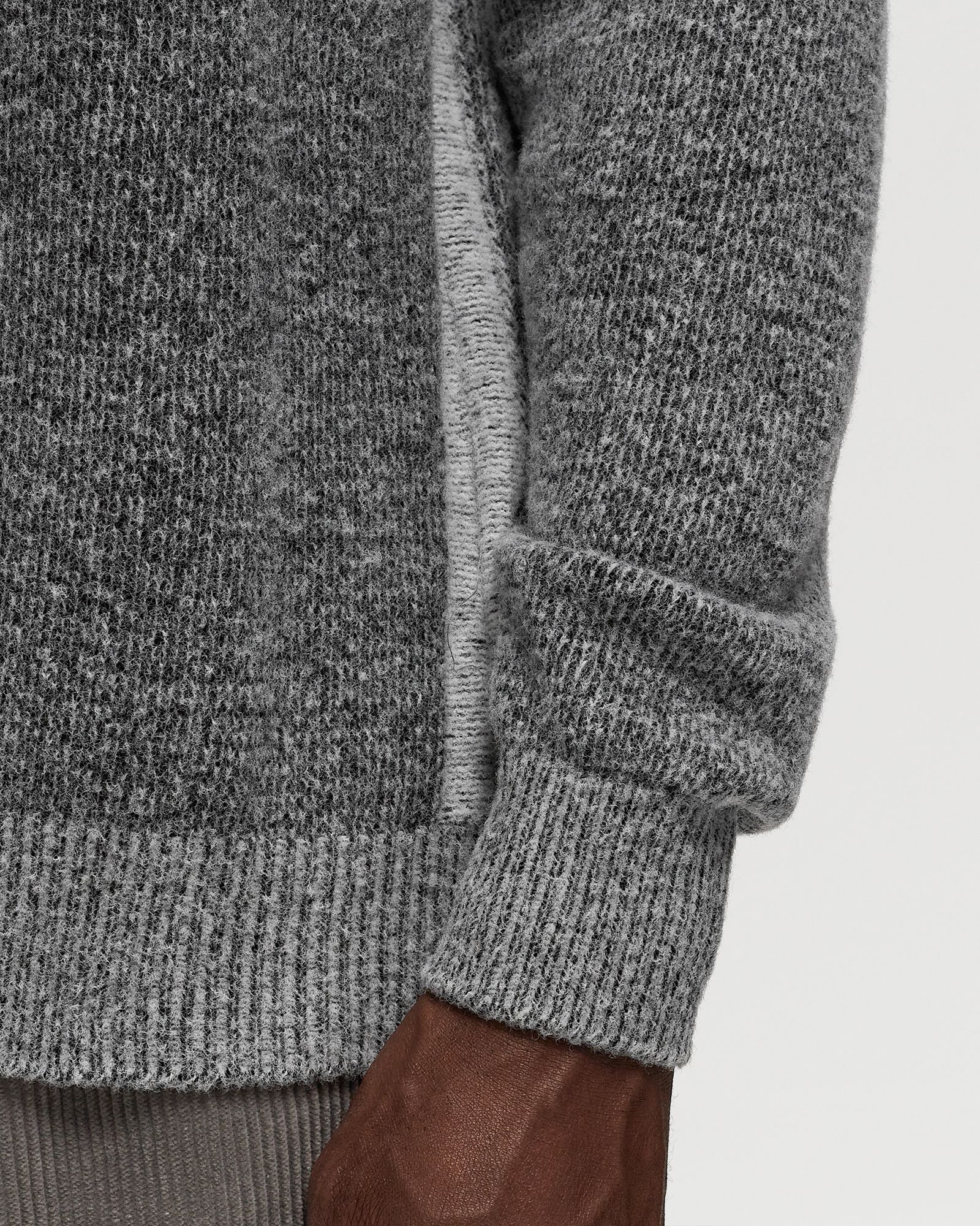 KNITWEAR HOODED IN FLEECE KNIT