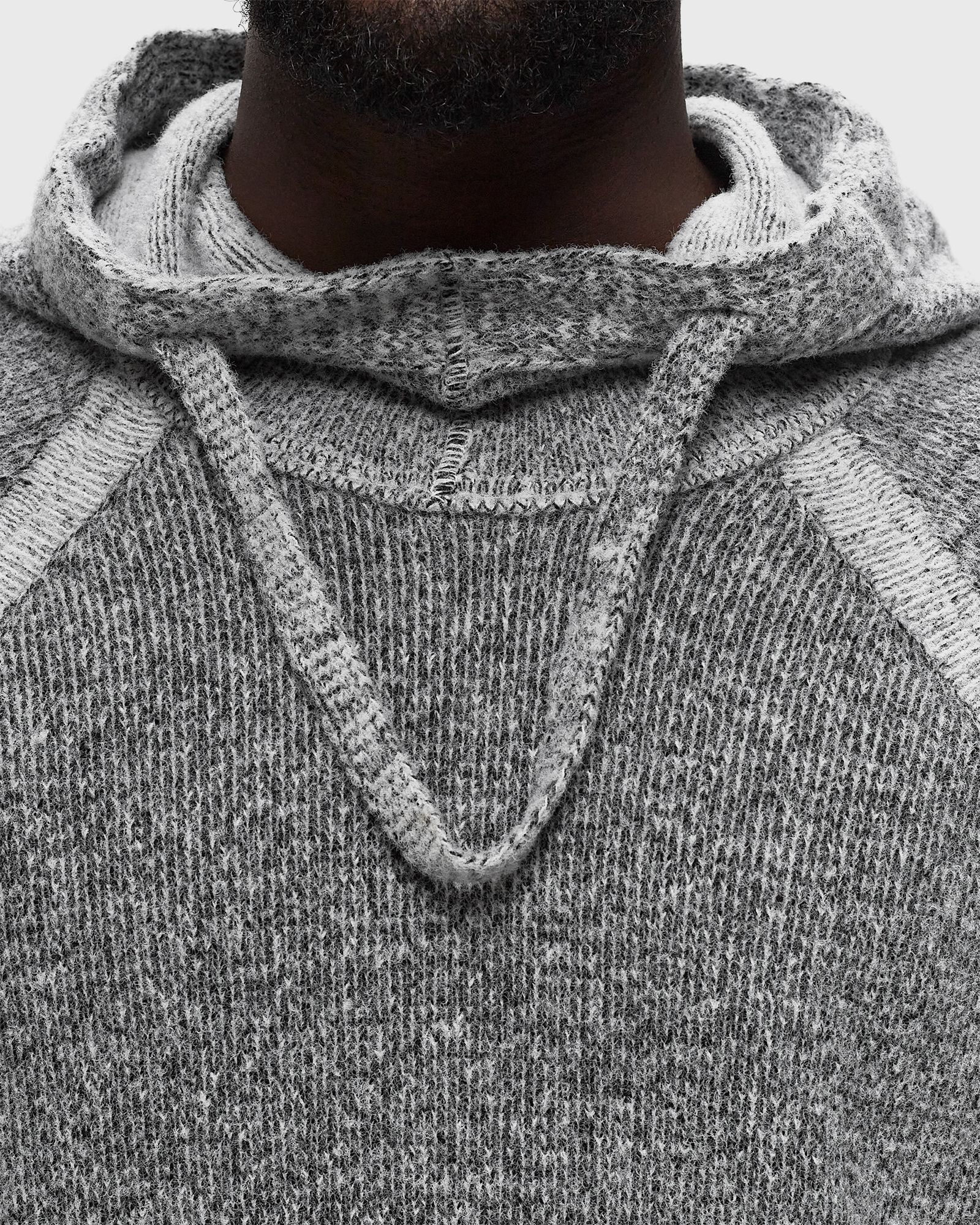 KNITWEAR HOODED IN FLEECE KNIT