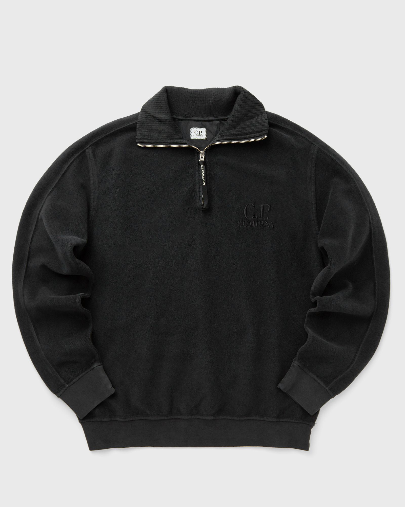 SWEATSHIRTS POLO COLLAR IN BRUSHED EMERIZED DIAGONAL FLEECE
