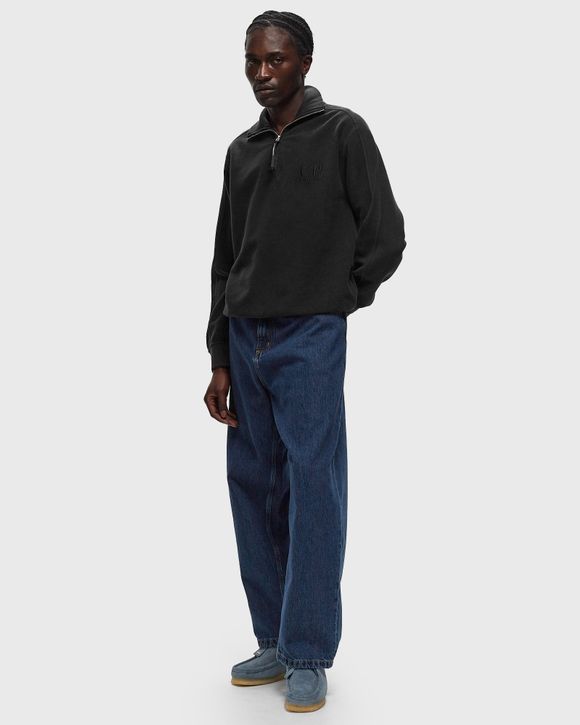 SWEATSHIRTS POLO COLLAR IN BRUSHED EMERIZED DIAGONAL FLEECE