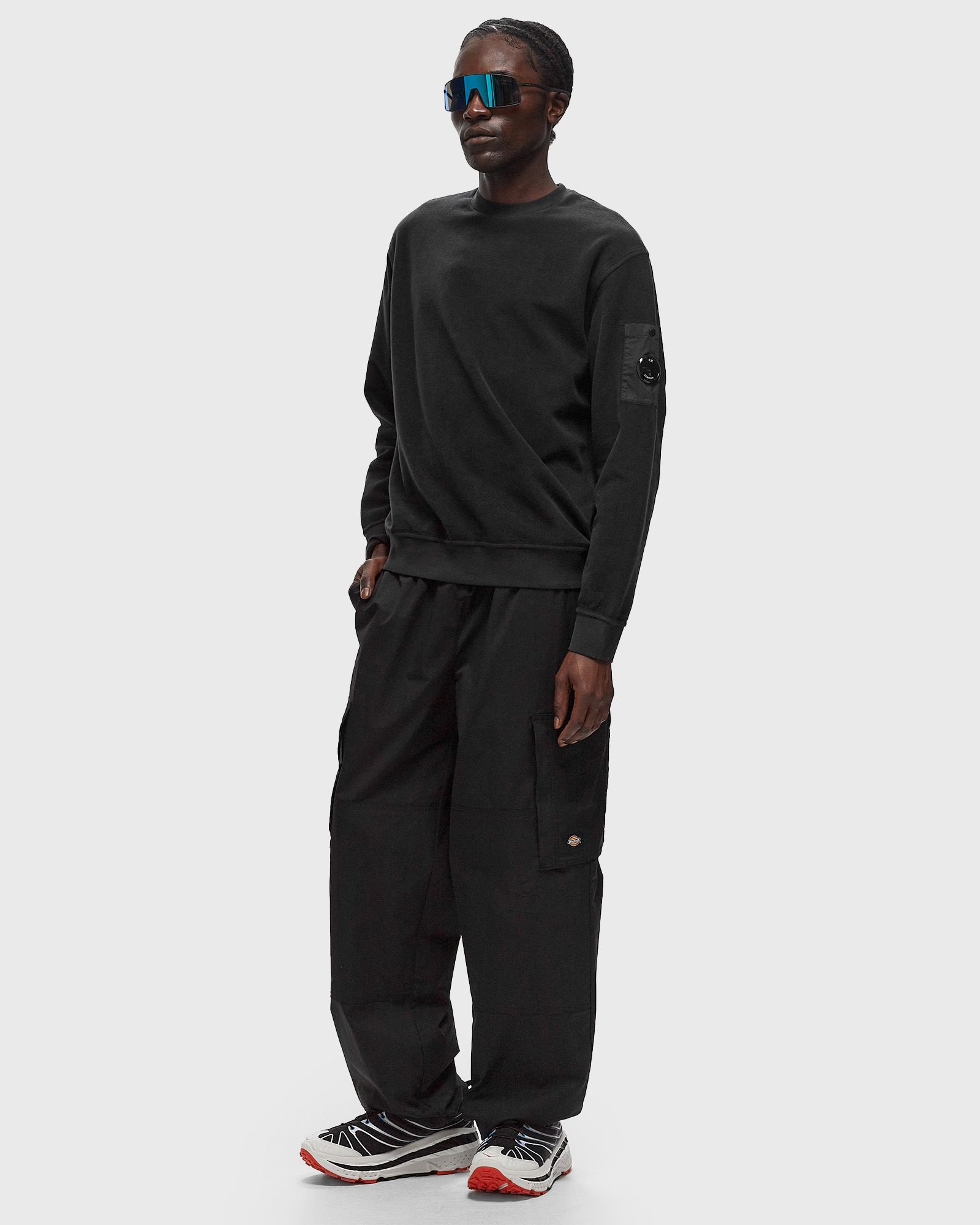 SWEATSHIRTS CREW NECK IN BRUSHED EMERIZED DIAGONAL FLEECE