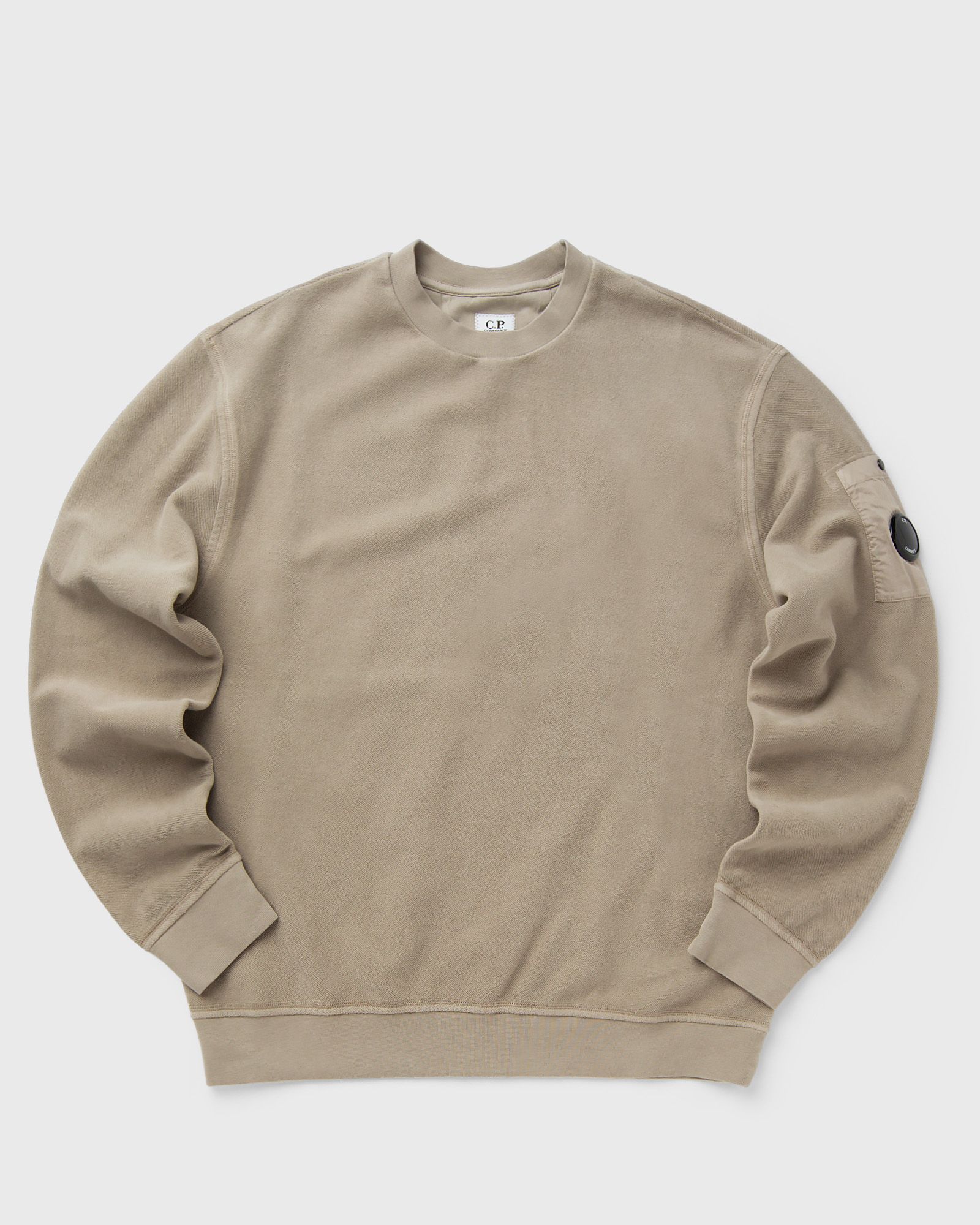 SWEATSHIRTS CREW NECK IN BRUSHED EMERIZED DIAGONAL FLEECE