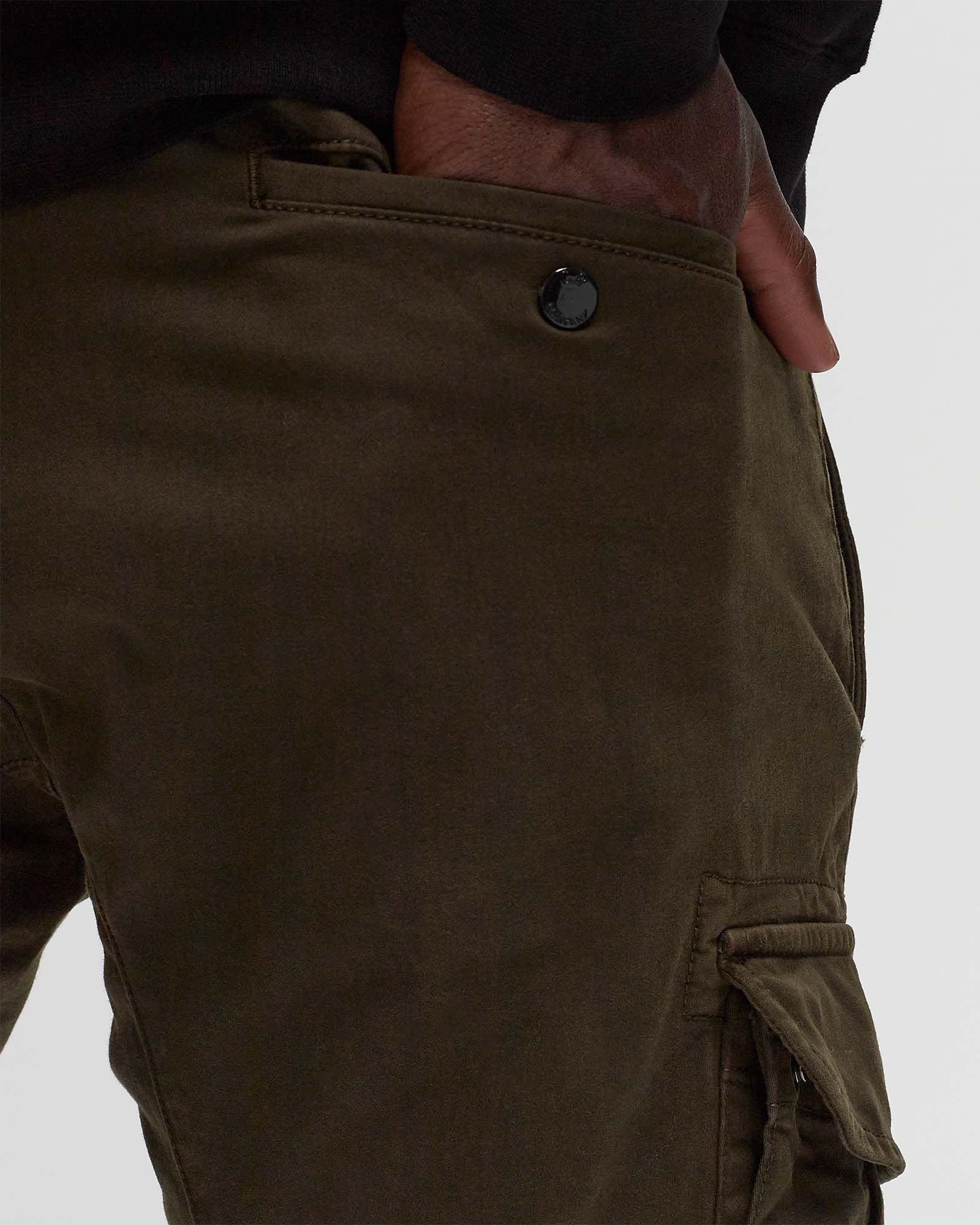 STRETCH SATEEN ERGONOMIC LENS DOUBLE CARGO PANTS