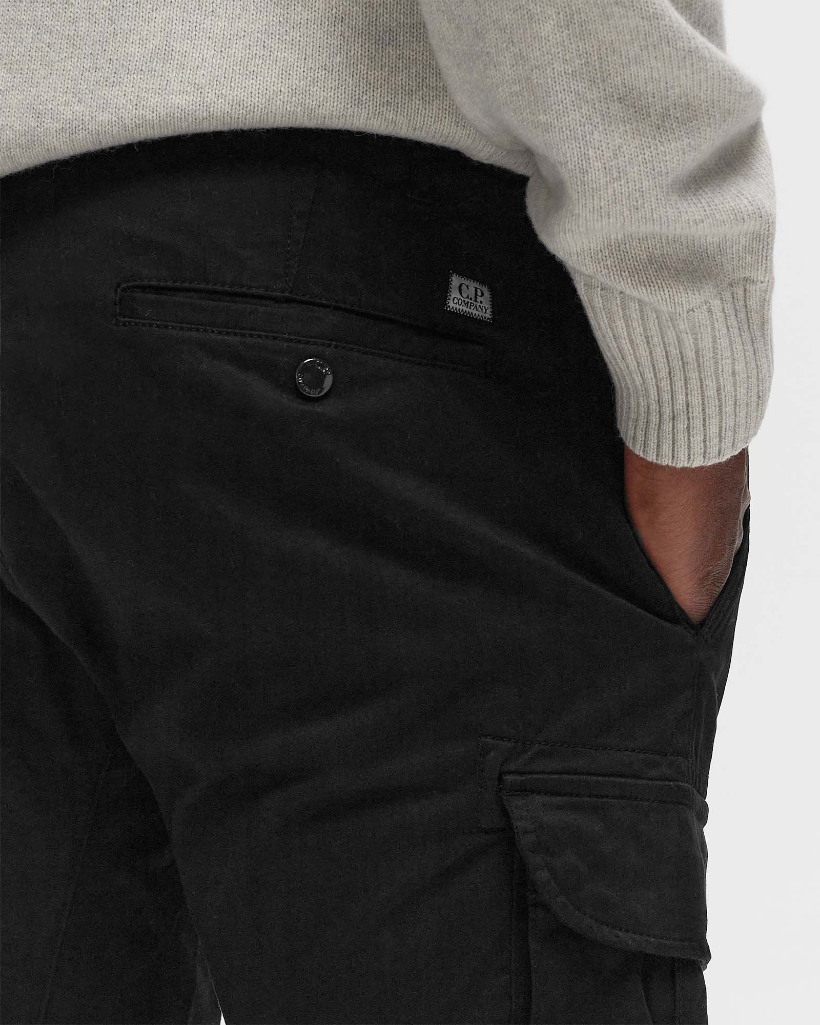 STRETCH SATEEN ERGONOMIC LENS DOUBLE CARGO PANTS