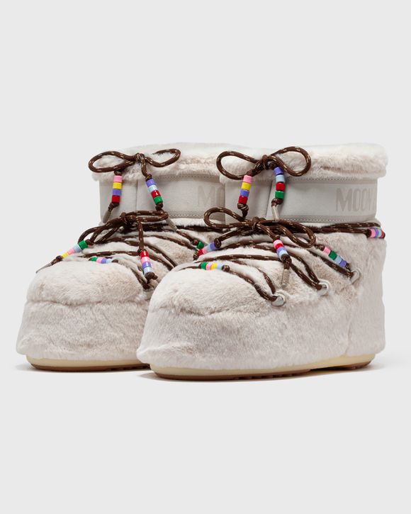 White Furry Long Fur Eskimo Long Fur Snow Yeti Boots