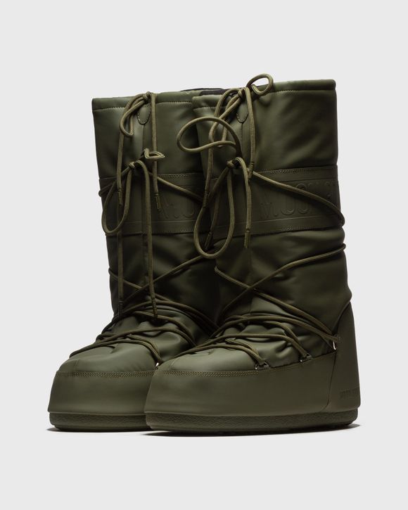 Moon Boot Women's Icon Low No Lace Rubber Boots in Khaki Moon Boot