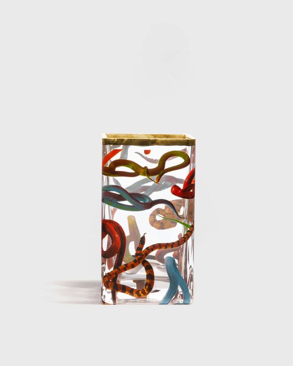 Seletti GLASS VASE TOILETPAPER - SNAKES Multi