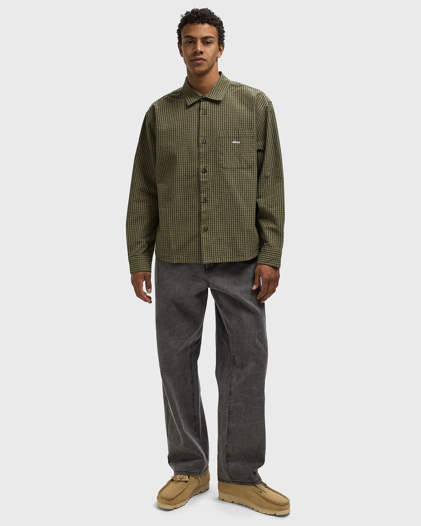 Classic wrinkle baggy denim