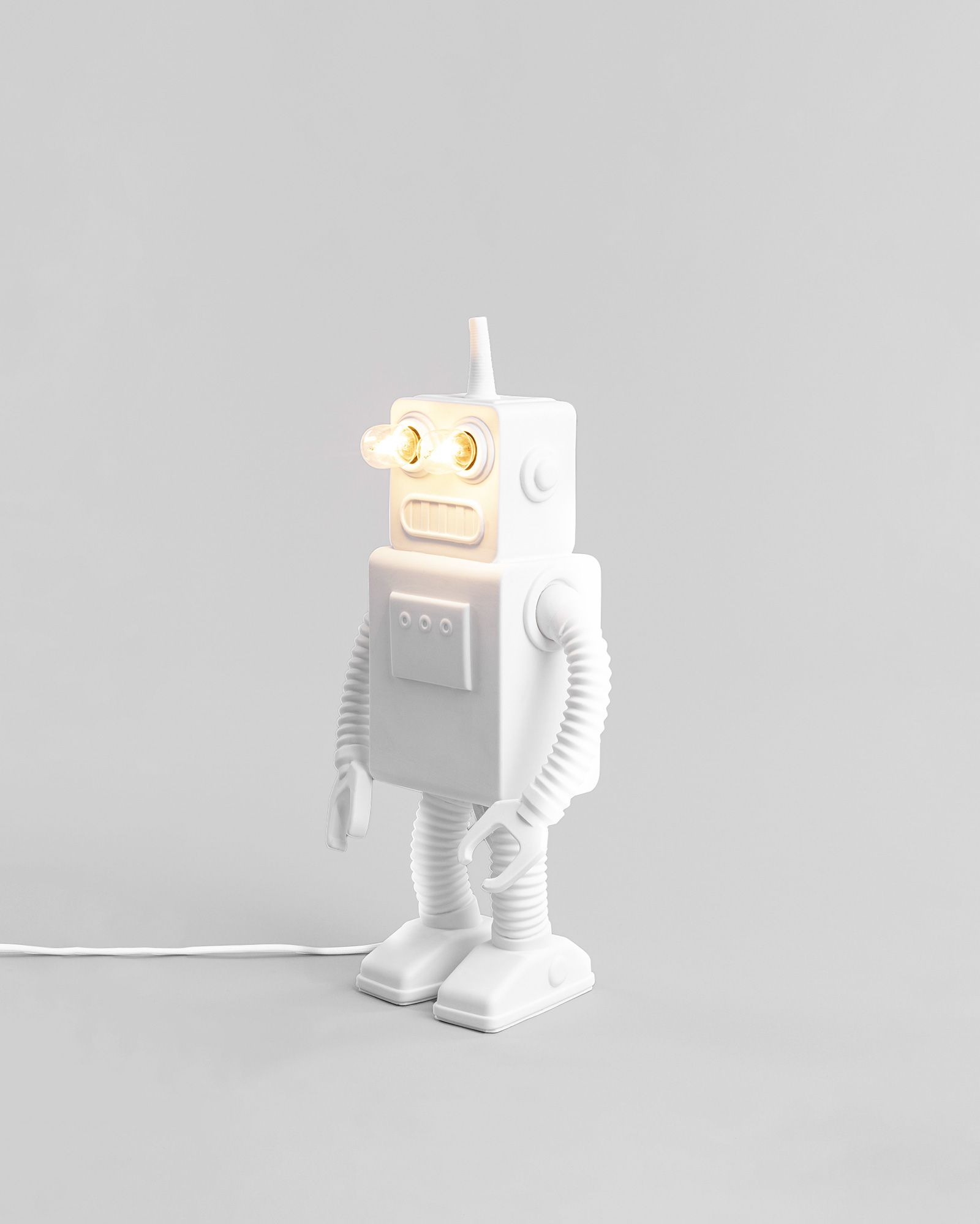 PORCELAIN LAMP - ROBOT LAMP - EU PLUG