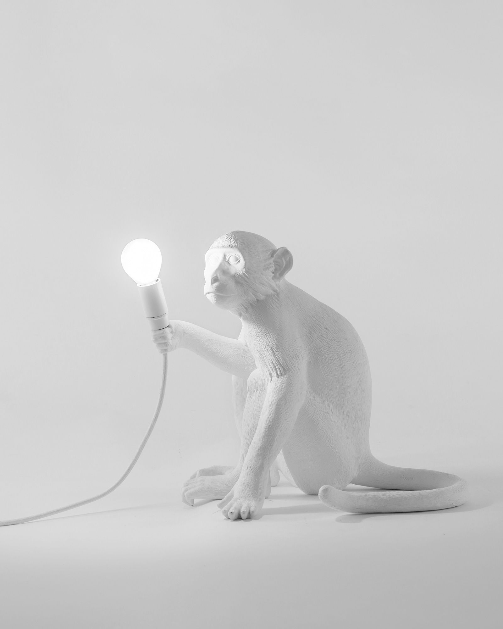 MONKEY LAMP RESIN LAMP - SITTING - EU PLUG