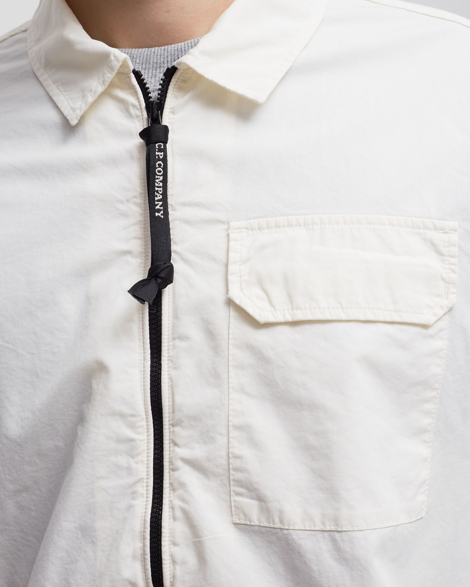 GABARDINE ZIPPED SHIRT