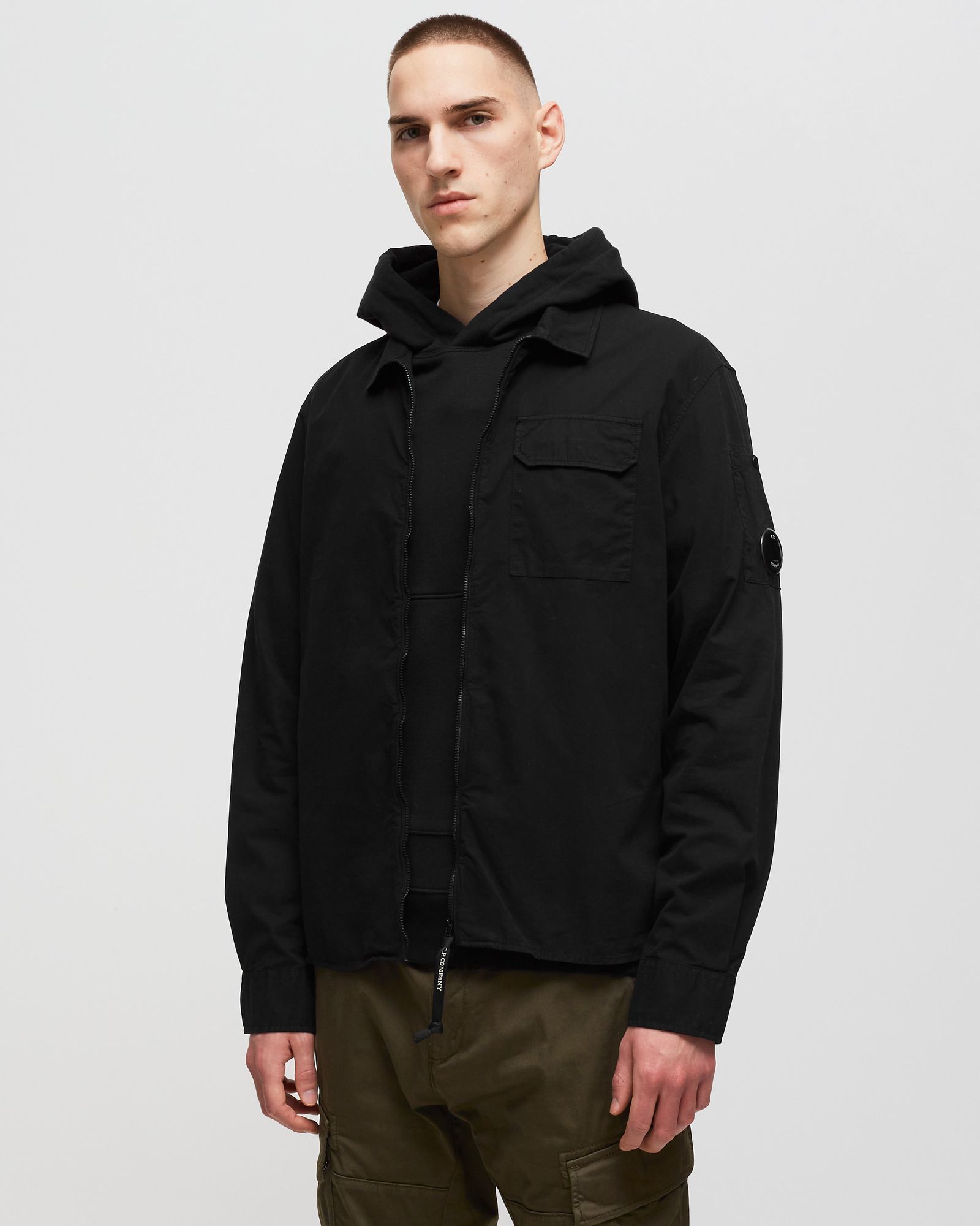 GABARDINE ZIPPED SHIRT