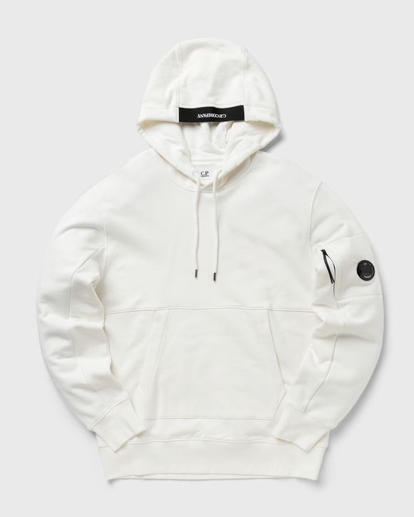 Cp Company Diagonal Raised Fleece Pullover Hoodie White Bstn Store 9384