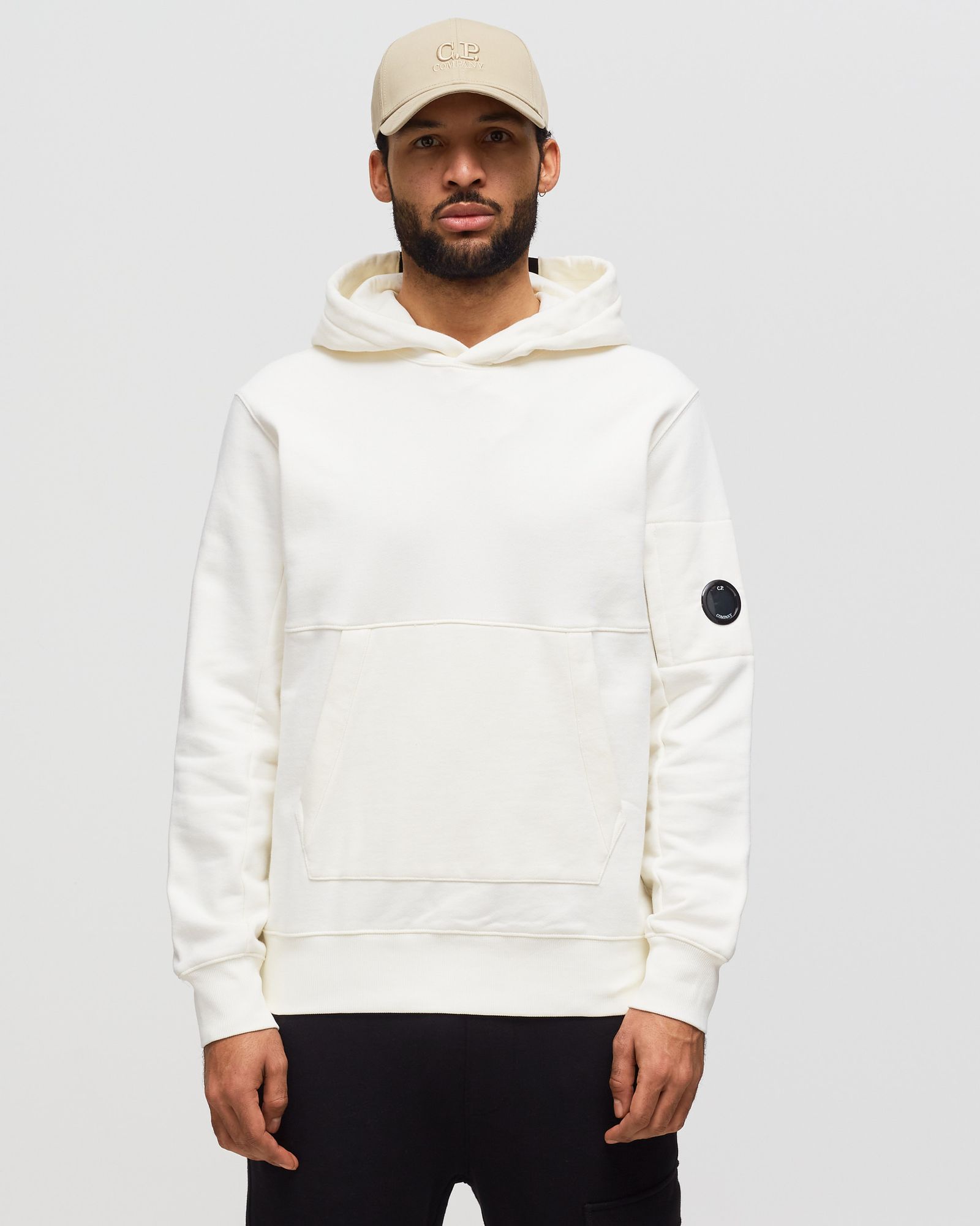 DIAGONAL RAISED FLEECE PULLOVER HOODIE