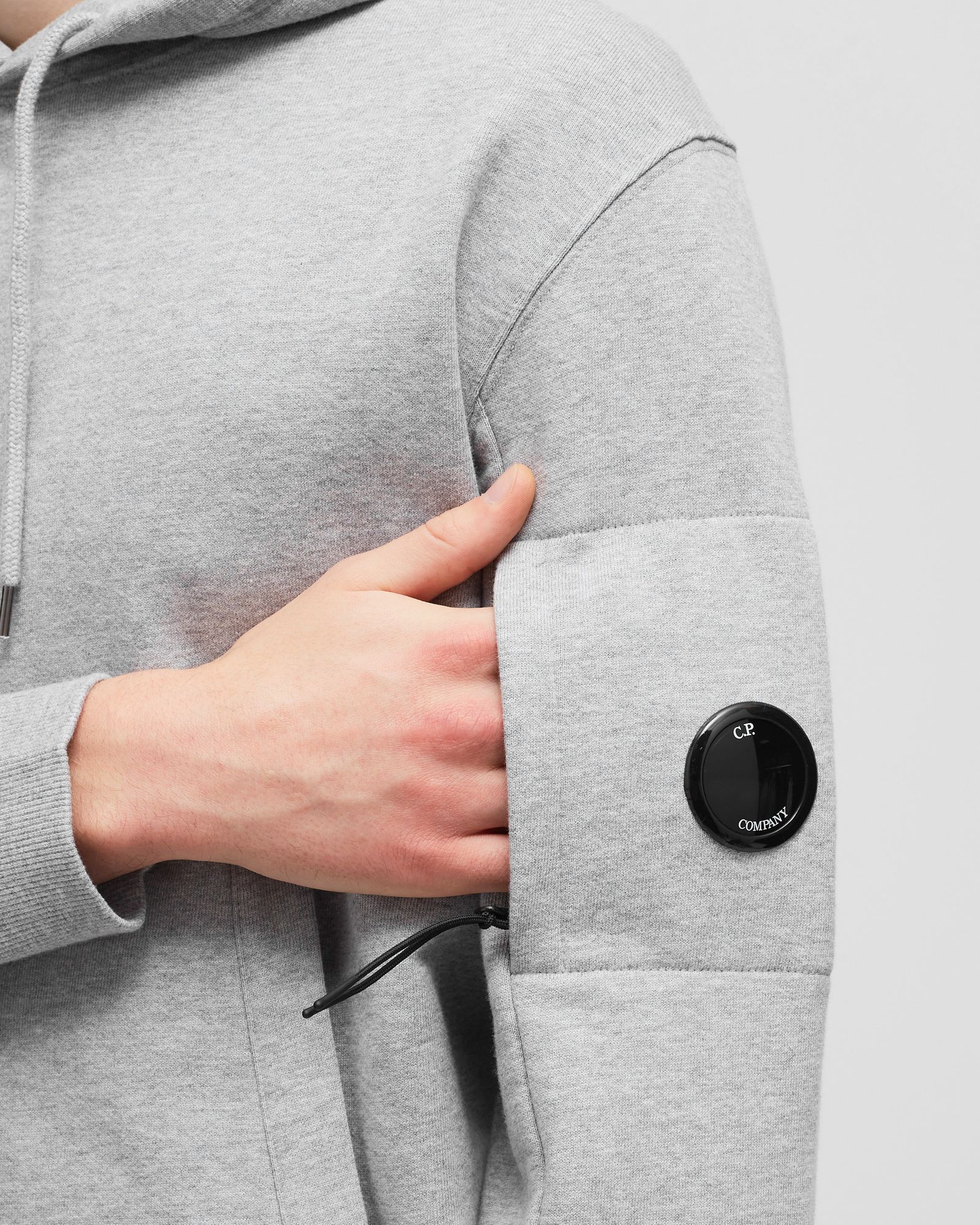 DIAGONAL RAISED FLEECE PULLOVER HOODIE