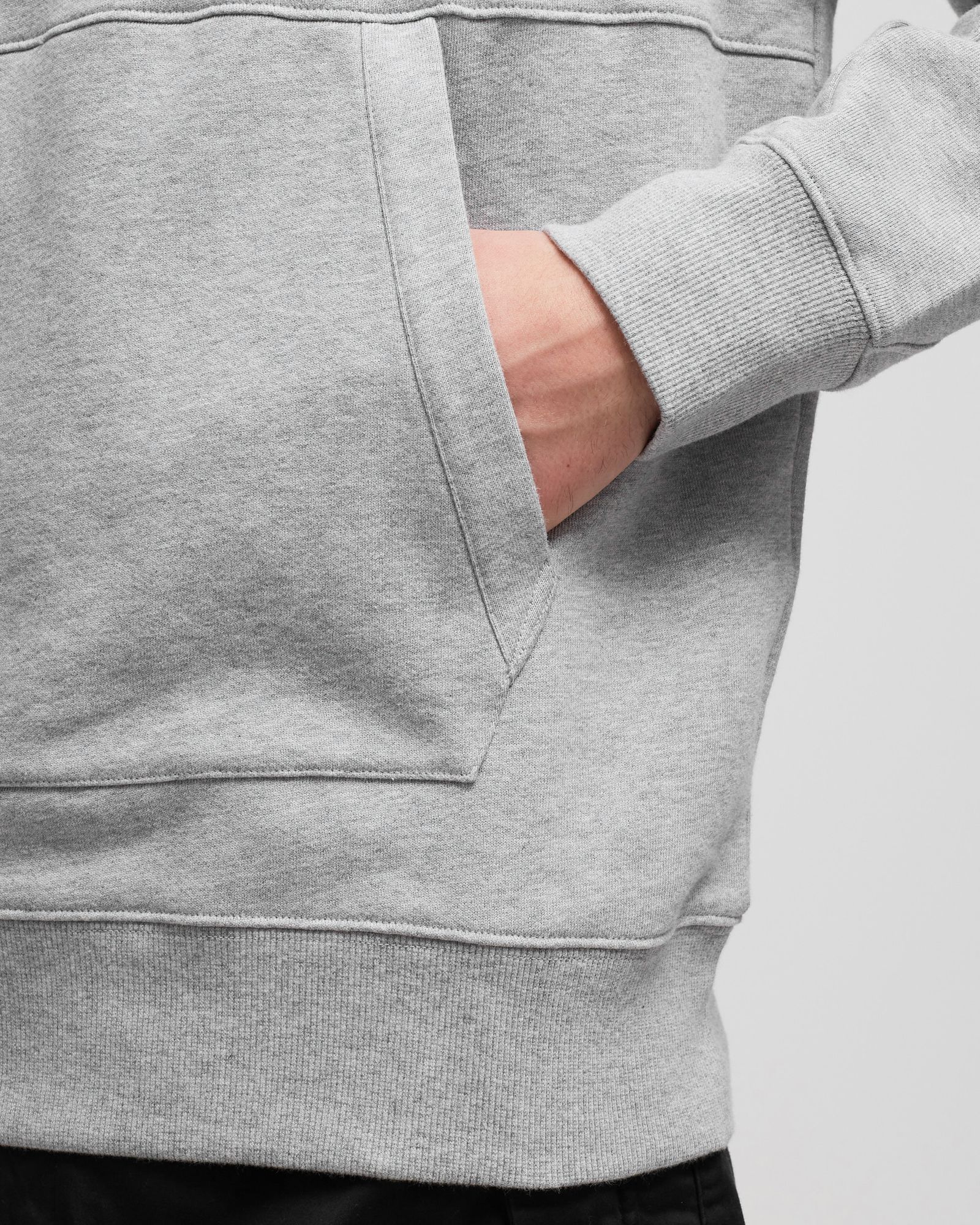 DIAGONAL RAISED FLEECE PULLOVER HOODIE