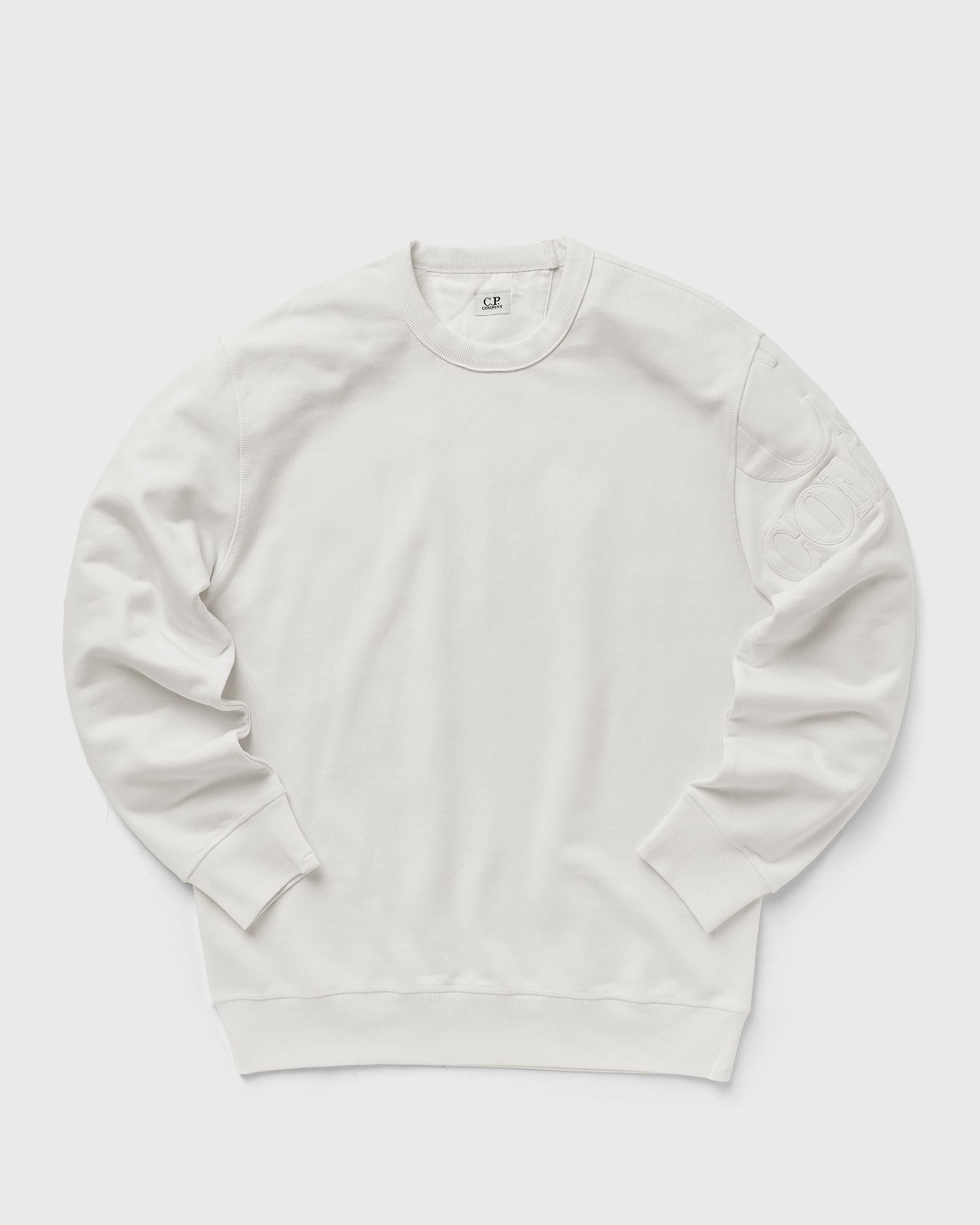 c.p. company diagonal raised fleece sleeve logo sweatshirt men sweatshirts