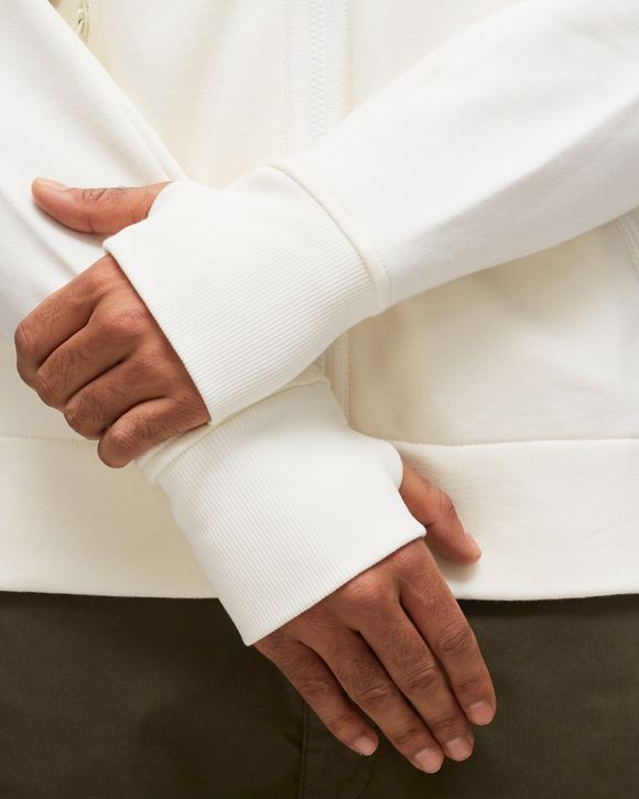 DIAGONAL RAISED FLEECE GOGGLE ZIPPED HOODIE