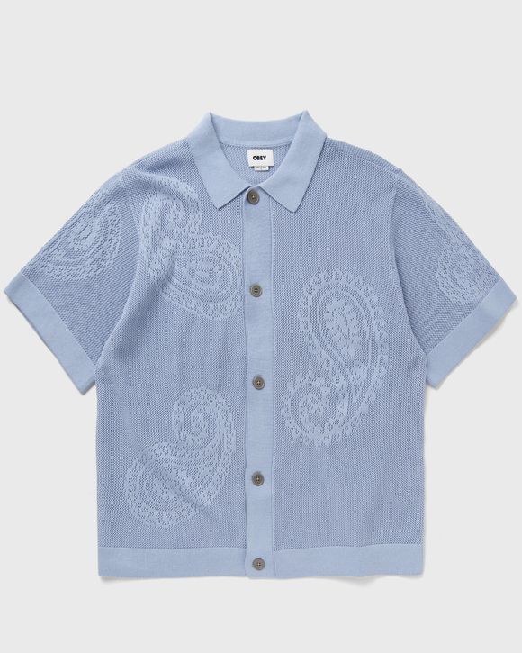 Tear drop open knit shirt