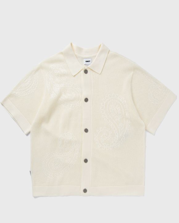 Tear drop open knit shirt