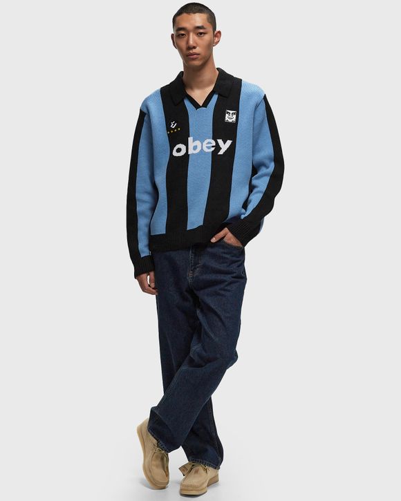 Obey Soccer jersey sweater Black Blue | BSTN Store