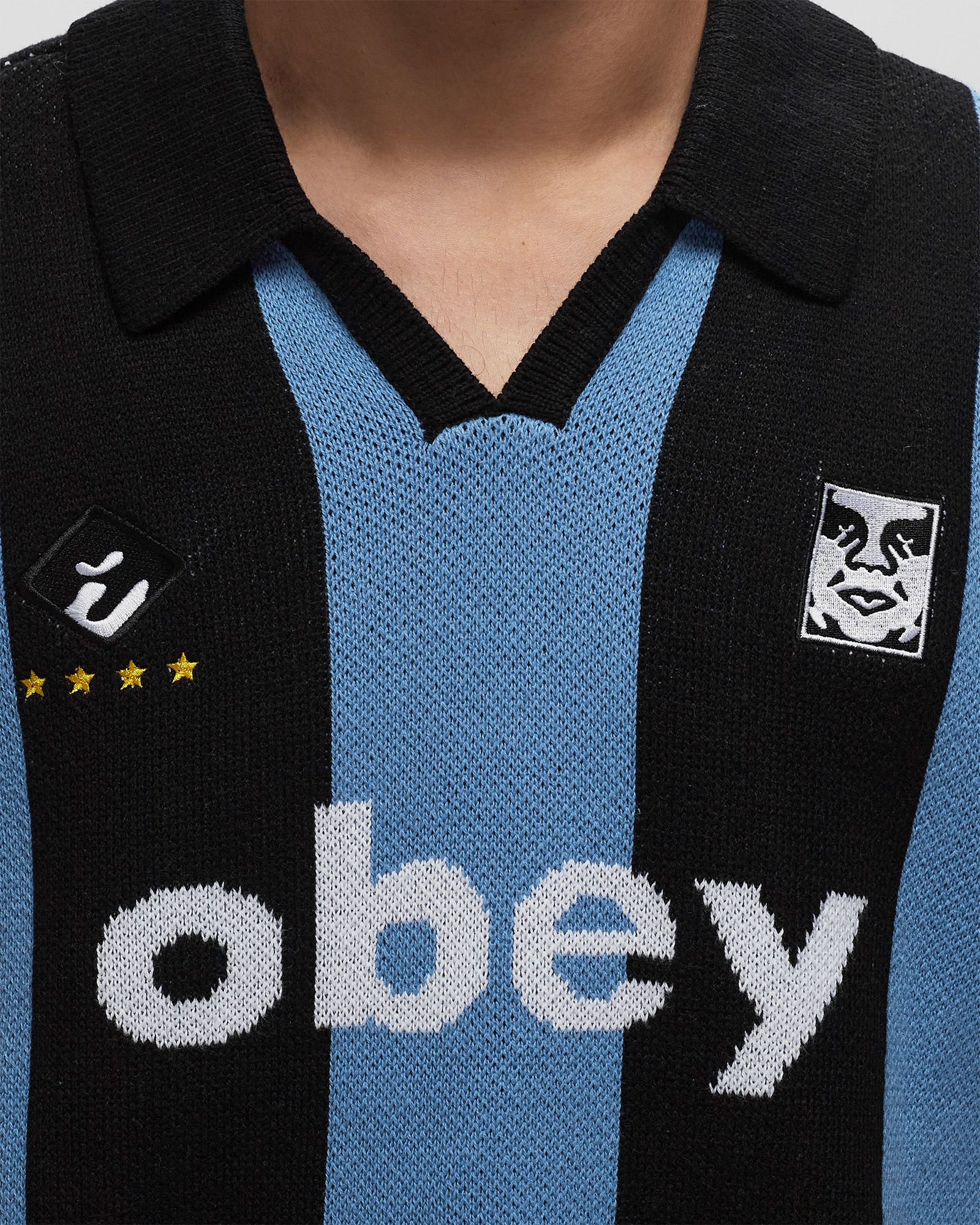 Obey Soccer jersey sweater Black Blue | BSTN Store