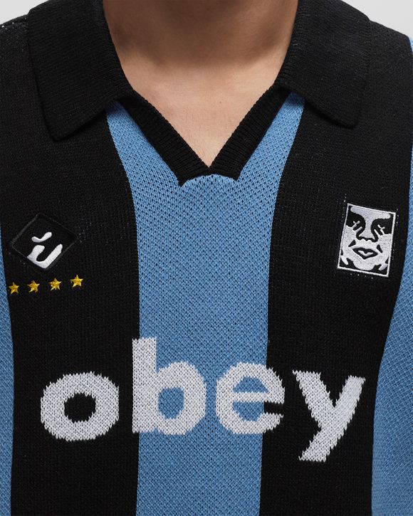Obey Soccer jersey sweater Black Blue | BSTN Store