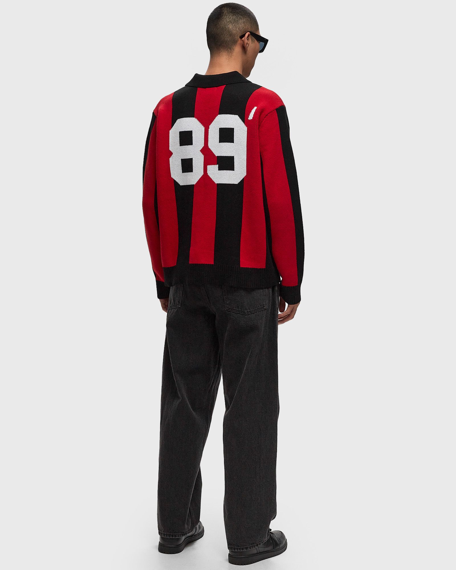Obey Soccer jersey sweater Black Red | BSTN Store