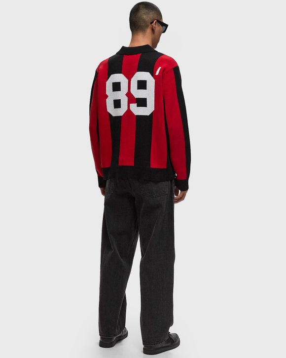 Obey Soccer jersey sweater Black/Red | BSTN Store