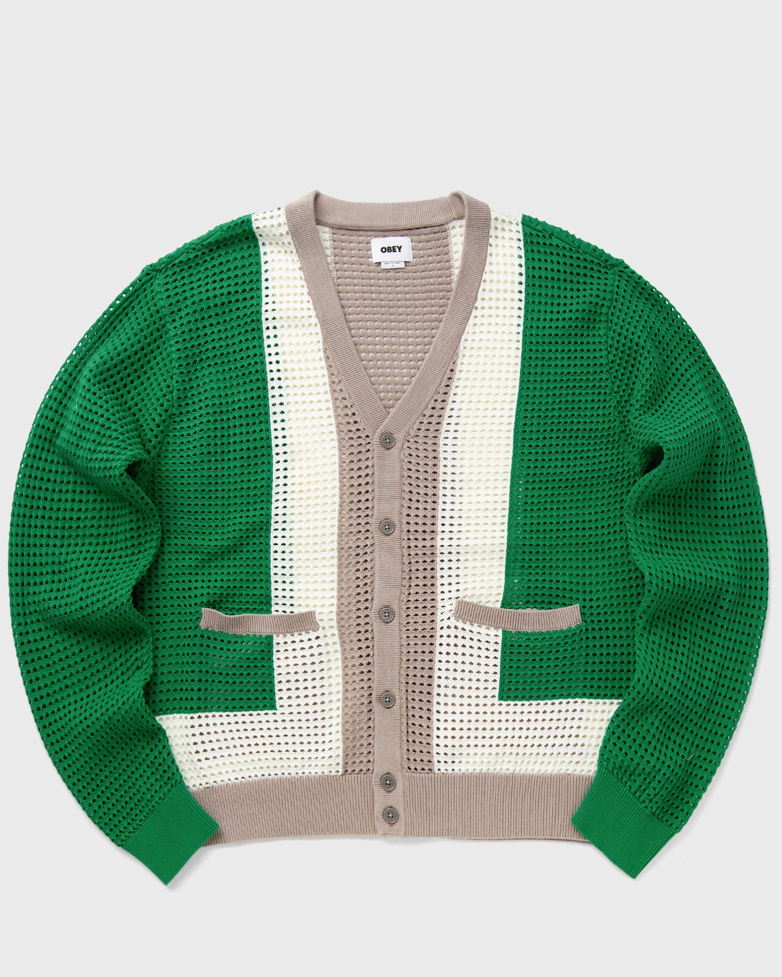Obey - anderson 60’s cardigan men zippers & cardigans green in größe:xl