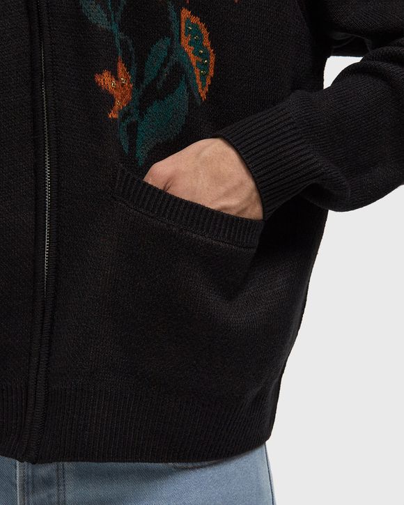 Obey floral zip cardigan