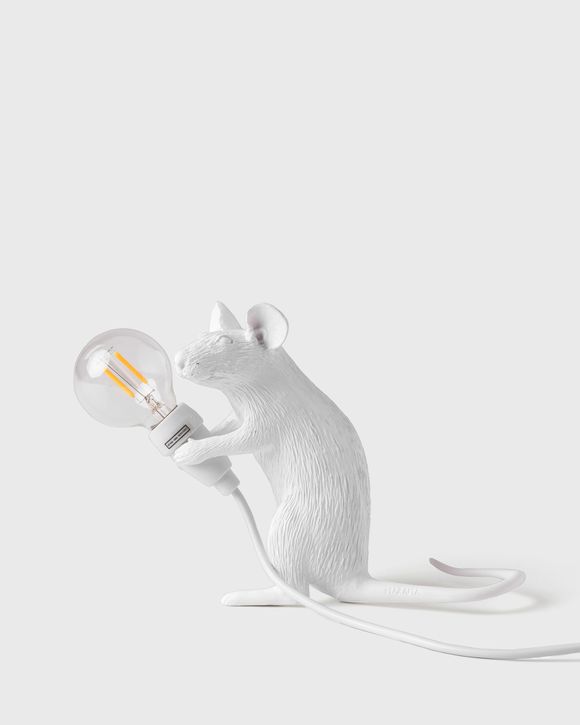 Seletti MOUSE LAMP-MAC RESIN LAMP - SITTING USB White