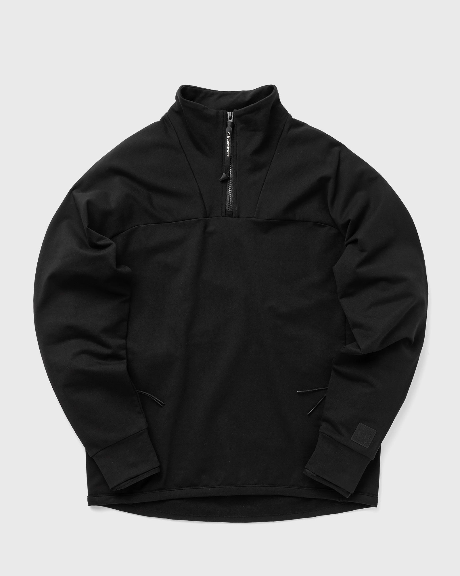 C.P. Company - metropolis series stretch fleece reverse zipped sweatshirt men half-zips black in größe:xl