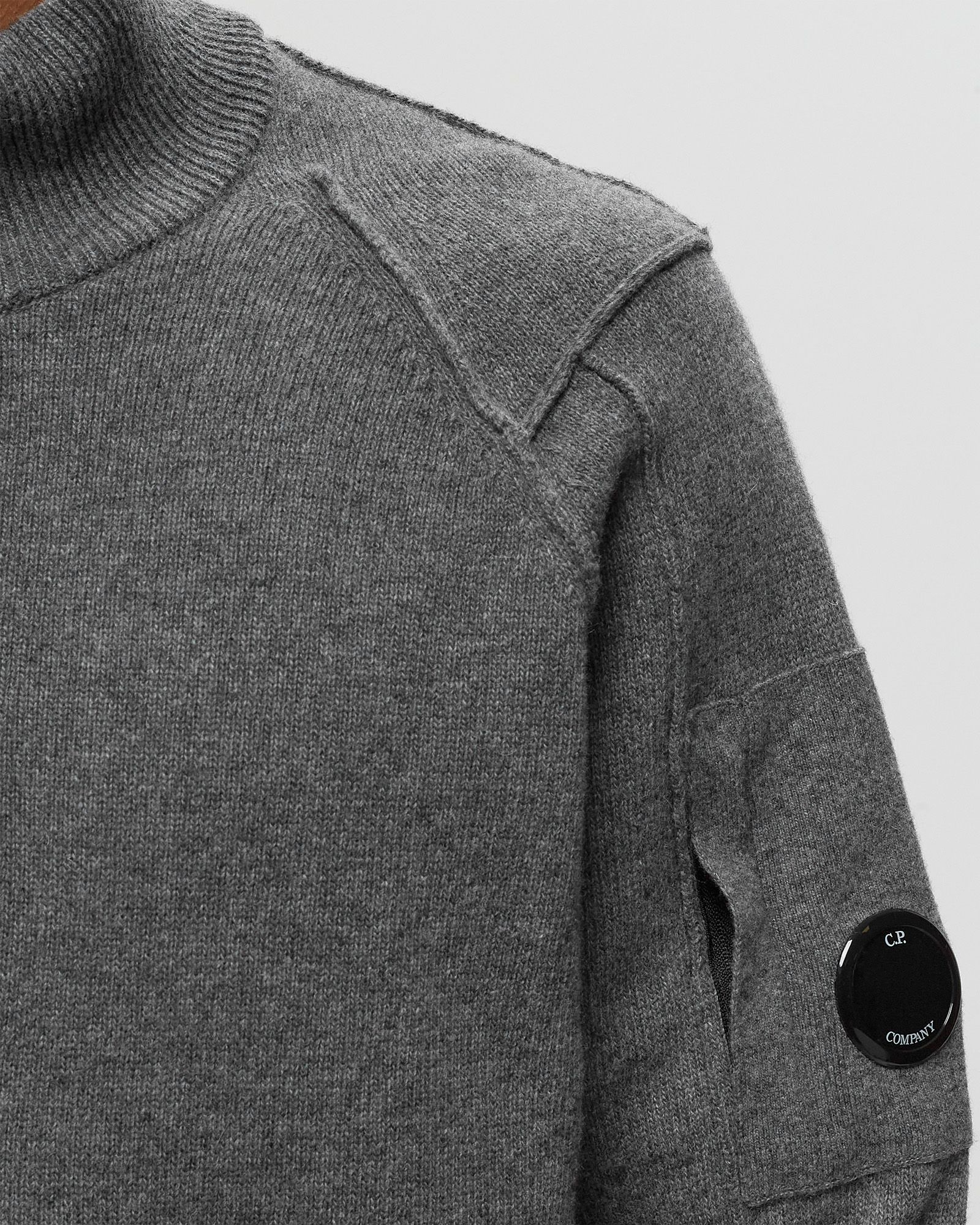 LAMBSWOOL QUARTER ZIPPED KNIT