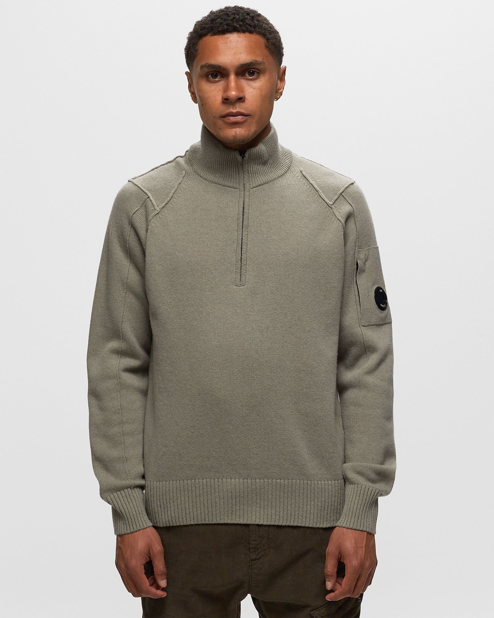 LAMBSWOOL QUARTER ZIPPED KNIT