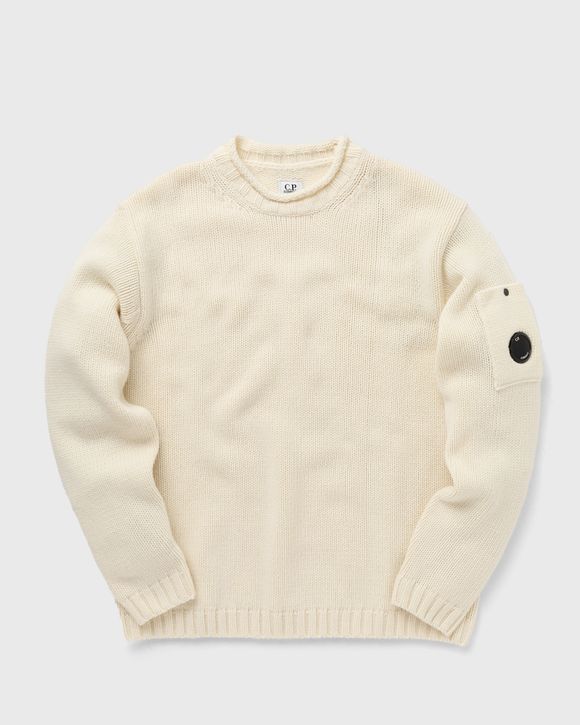 C.P. Company LAMBSWOOL LENS JUMPER White - GAUZE WHITE