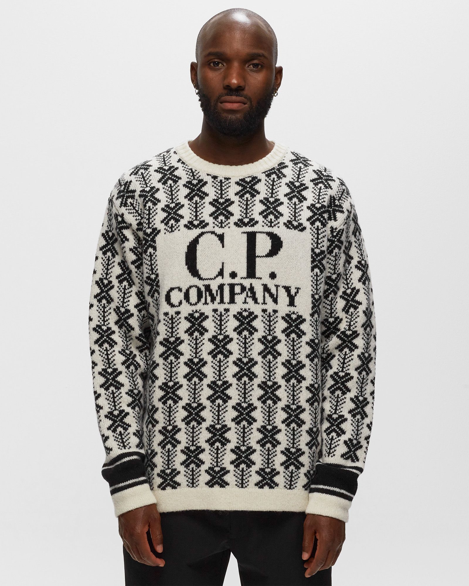 WOOL JACQUARD LOGO KNIT