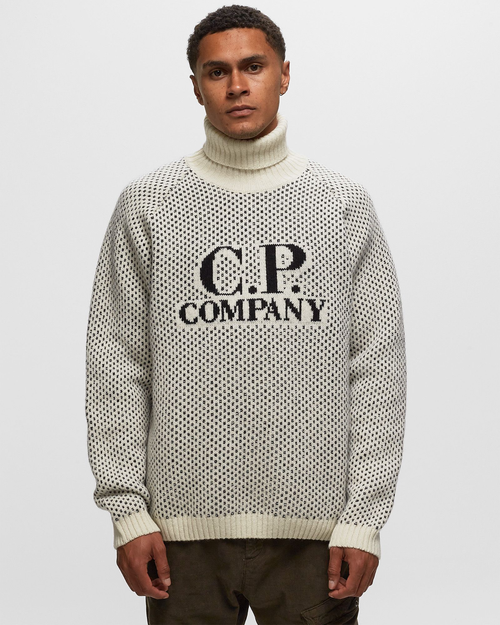 WOOL JACQUARD 3 ROLL NECK KNIT