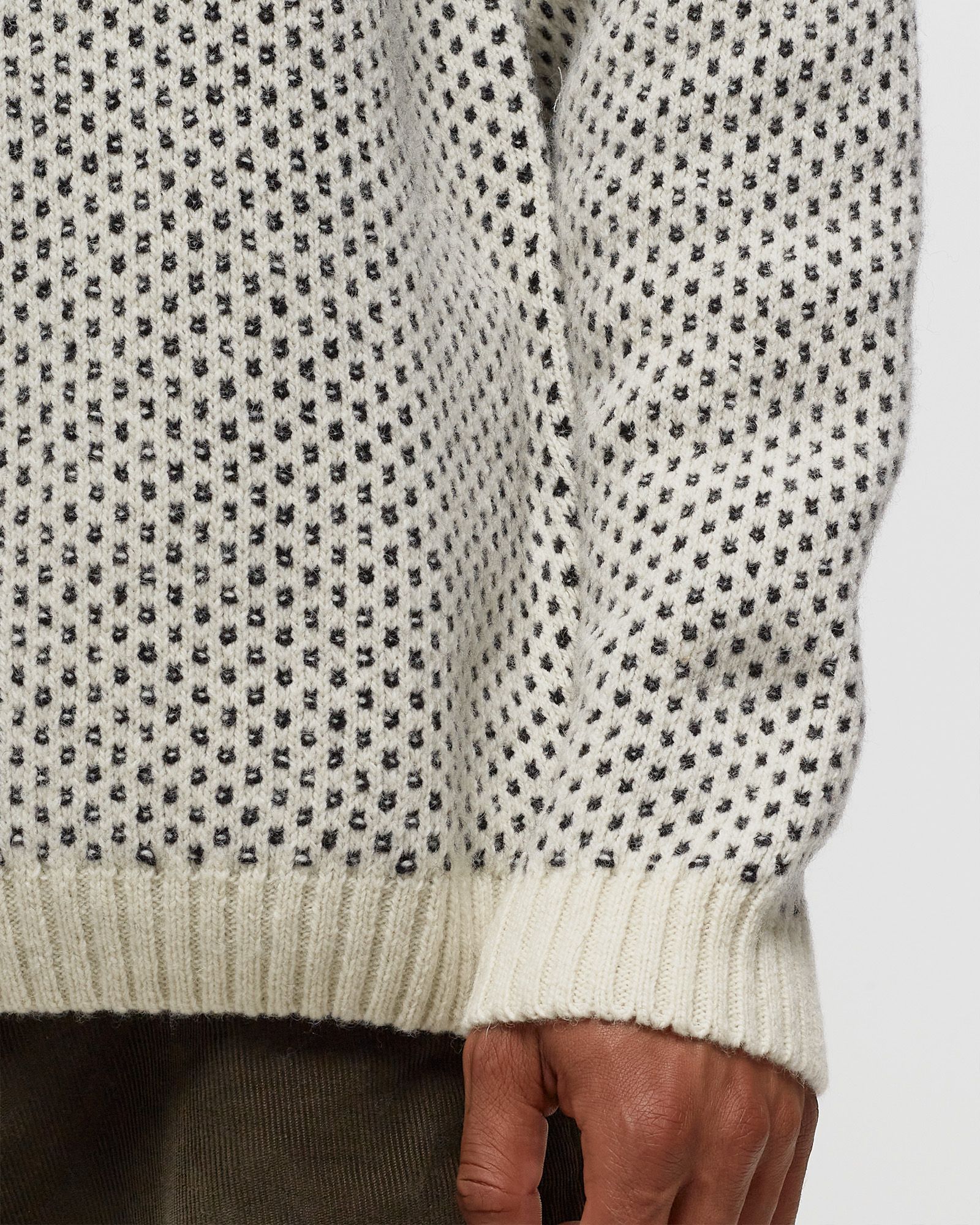 WOOL JACQUARD 3 ROLL NECK KNIT