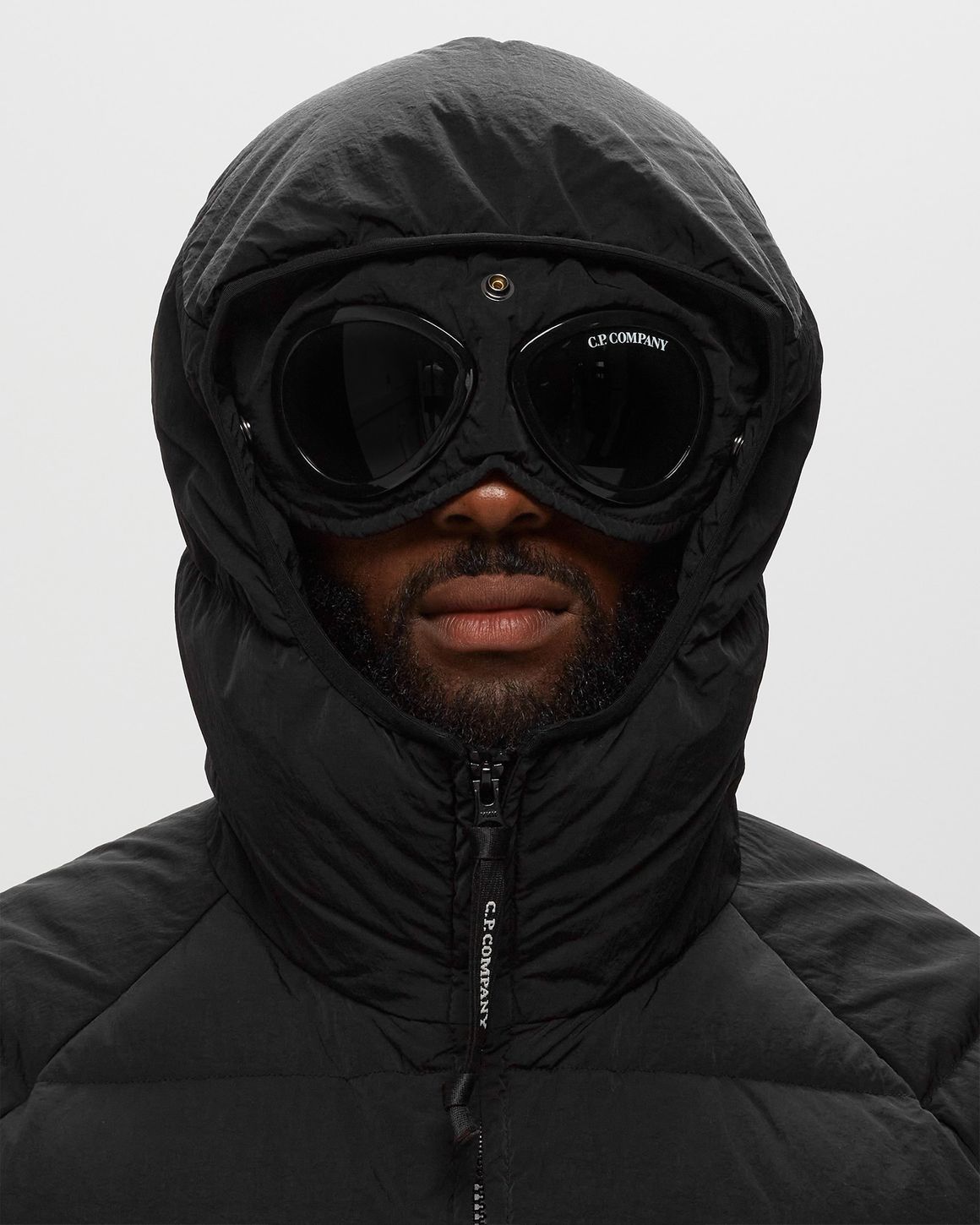 C.P. Company Eco Chrome R Hooded Down Goggle Jacket Black BSTN Store