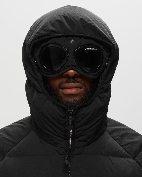 C.P. Company Eco Chrome R Hooded Down Goggle Jacket Black BLACK