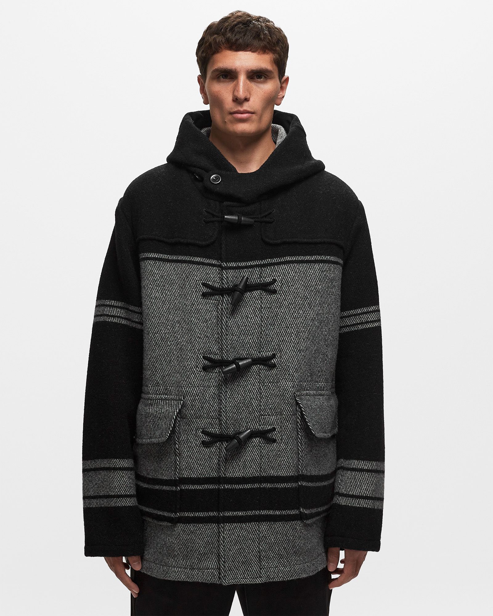 C.P. DUFFEL JACQUARD STRIPED COAT